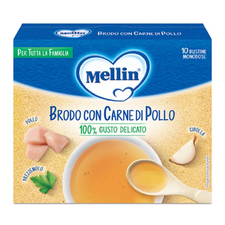 MELLIN Brodo Carne Pollo 10 bustine