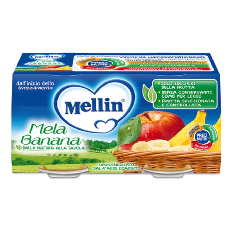 MELLIN Omogeneizzato Mela Banana 2x100 g