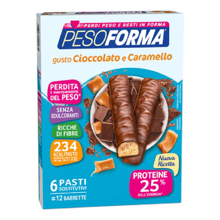 PESOFORMA Barretta Cioccolato Caramello 12 pezzi