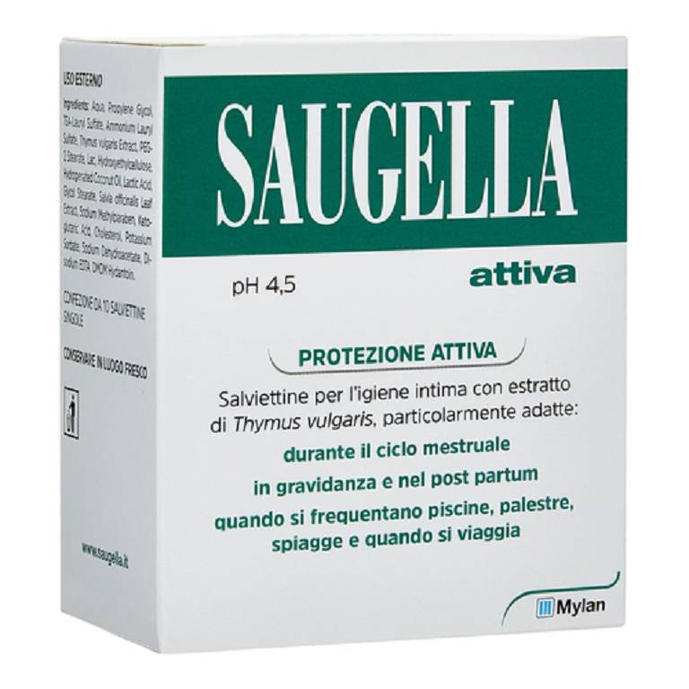 SAUGELLA Attiva Salviette Detergenti 10 pezzi